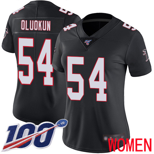 Atlanta Falcons Limited Black Women Foye Oluokun Alternate Jersey NFL Football #54 100th Season Vapor Untouchable->youth nfl jersey->Youth Jersey